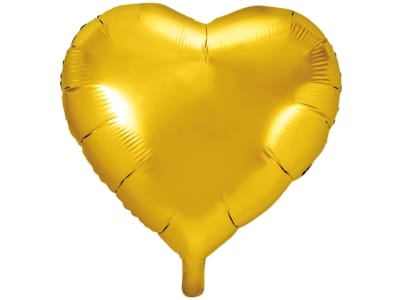 GLOBO METALICO CORAZON ORO 2 UND