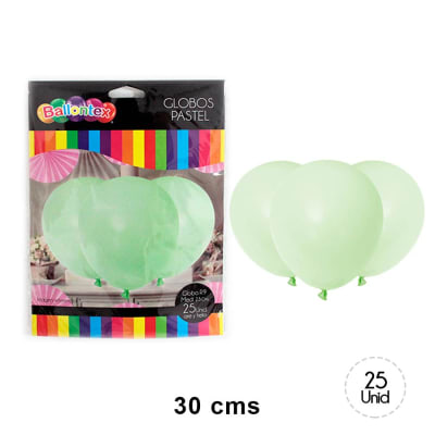 GLOBO COLOR PASTEL VERDE 25 UND