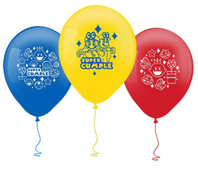 GLOBOS ESTAMPADO MARIO BROS 12 UND