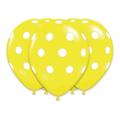 GLOBO POLKA AMARILLO 25UN