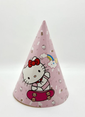 SET GORROS DE INVITADOS HELLO KITTY 6 UND