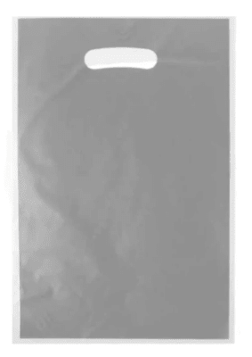 BOLSA DE DULCES PLÁSTICA GRIS 10 UND