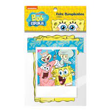 BANDERÍN FELIZ CUMPLEAÑOS BOB ESPONJA 1,6 MTS
