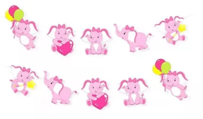 GUIRNALDA ELEFANTE ROSADO 1 UND 450CM