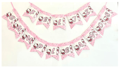 GUIRNALDA FELIZ CUMPLEAÑOS HELLO KITTY 1 UND