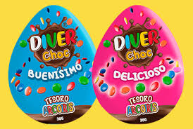 DIVERCHOC HUEVOS DE CHOCOLATE DISPLEY DE 24 UND