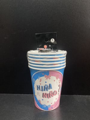SET VASOS ¿NIÑA O NIÑO? 6 PCS