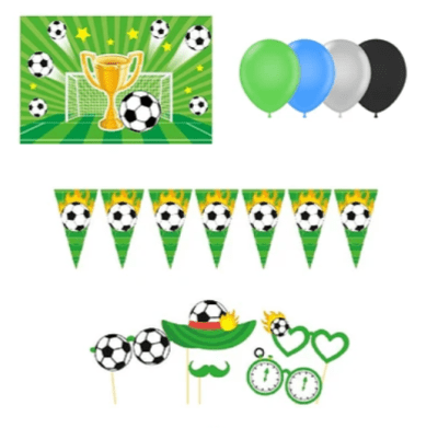 KIT CUMPLEAÑOS FUTBOL 27 PCS