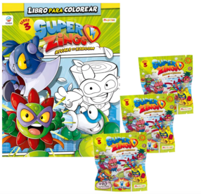 LIBRO PARA COLOREAR SUPER ZINGS SERIE 3