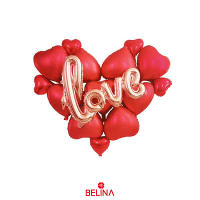 SET GLOBOS LOVE 15 PCS