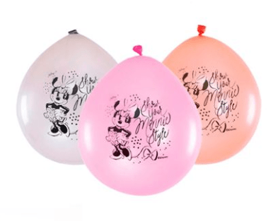 SET GLOBOS LATEX MINNIE JUVENIL 12 UND