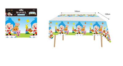 MANTEL PAYASO PLIM PLIM 108X180 CM