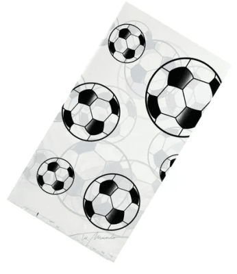 MANTEL FÚTBOL NEGRO Y BLANCO