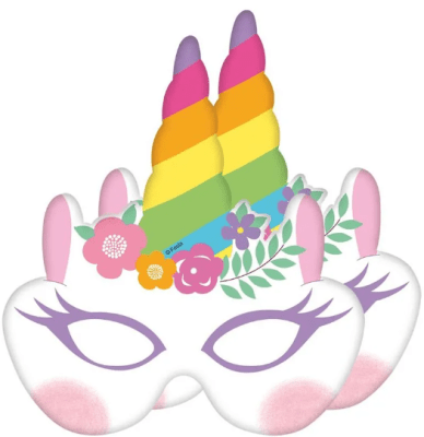 SET MASCARA UNICORNIO 6 UND