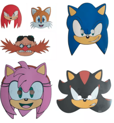 SET MASCARAS SONIC 6 UND