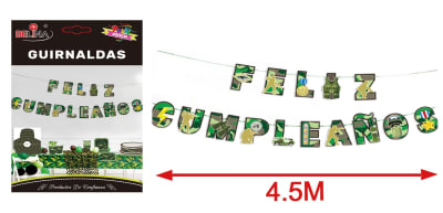 GUIRNALDA FELIZ CUMPLEAÑOS MILITAR 5 M