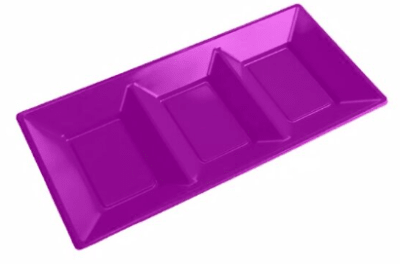 BANDEJA MORADA 3 DIVISIONES 3 UND