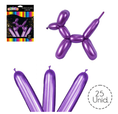 GLOBO FIGURA CHROME MORADO 25 UND