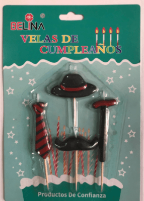 VELAS MOSTACHO 4 PCS