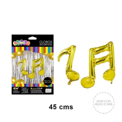 GLOBO METAL NOTAS MUSICALES