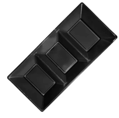 BANDEJA NEGRA 3 DIVISIONES 3 UND