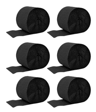 FESTON NEGRO 6 PCS 2.5 CM X 10 M