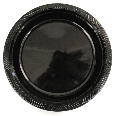 PLATO NEGRO PLÁSTICO 10 UNI