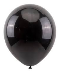 GLOBO NEGRO X 25 UND 30 CM