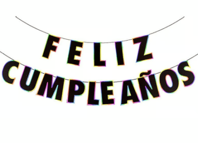 GUIRNALDA FELIZ CUMPLEAÑOS BORDE NEON 5M