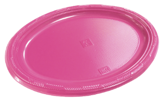BANDEJA OVALADA FUCSIA 5 PCS