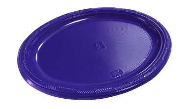 BANDEJA OVALADA CHICO MORADO 5 UND