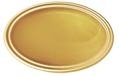 BANDEJA OVALADA METAL ORO 5 UND