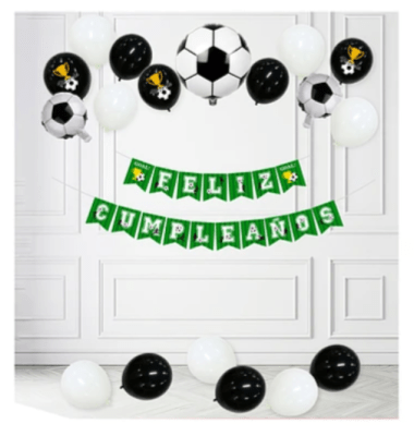 PACK DECORACIÓN CUMPLEAÑOS FÚTBOL 21 PCS