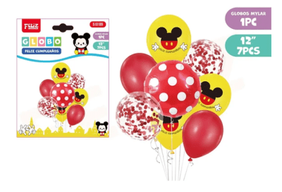 SET 7 PCS GLOBOS MICKEY