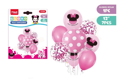 SET 7 PCS GLOBOS MINNIE