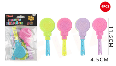 JUGUETE PARA PIÑATA PALETA CLAP CLAP 4 UND