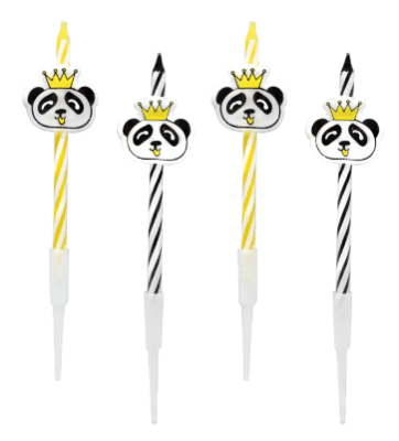 VELAS OSO PANDA/ 4 PCS