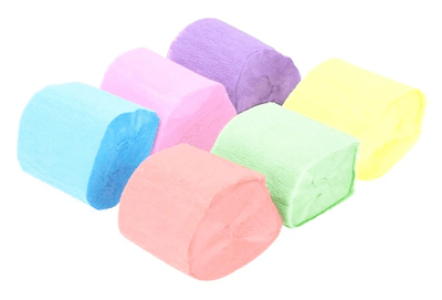 FESTÓN DECORATIVO 5 CM COLORES SURTIDOS PASTELES X6 UND