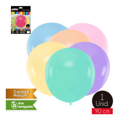GLOBO PIÑATA COLOR PASTEL 1 UND 90 CM