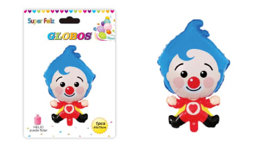 GLOBO FOIL PAYASO PLIM PLIM 45 X 70 CM 1 PCS