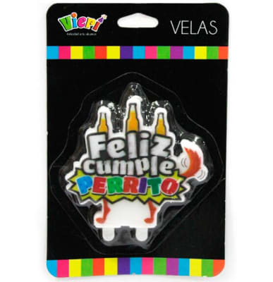 VELA FELIZ CUMPLEAÑOS PERRITO 1 UND