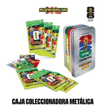 CAJA METALICA COLECCIONABLE PLATEADA ADRENALYN MUNDIAL 2026