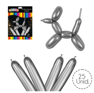 GLOBO FIGURA CRHOME PLATEADO 25 UND