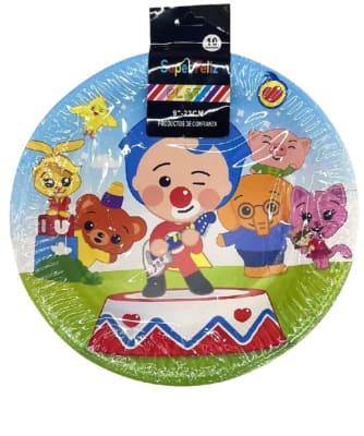 SET PLATOS 23 CM PAYASO PLIM PLIM 10 PCS