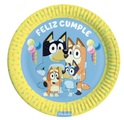 SET PLATOS BLUEY 18 CM 6 UND