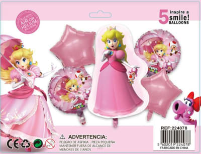 GLOBO FOIL PRINCESA PEACH 5 UND