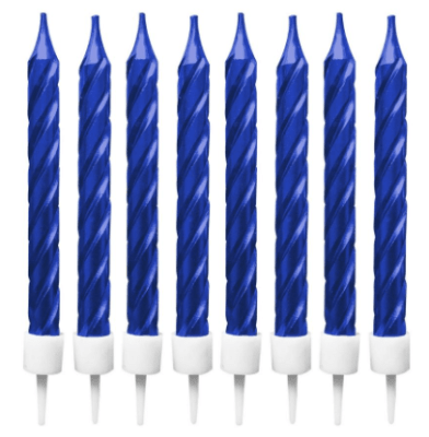 VELA ESPIRAL PURPURA PERLADO 12 PCS