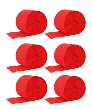 FESTÓN ROJO 6 PCS 2.5 CM 10 M