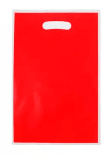BOLSA DE DULCES PLÁSTICA ROJO 10 UND