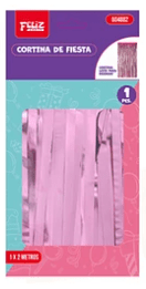 CORTINA COLOR ROSA METÁLICO 1 X 2 M